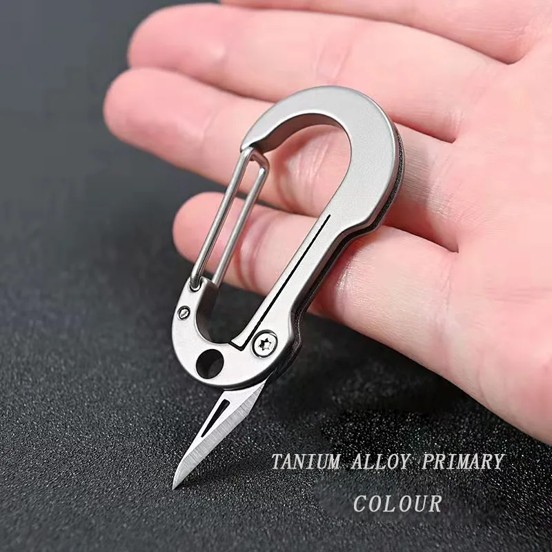 Retractable titanium alloy knife global hot selling keychain knife factory price