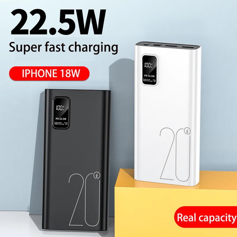 factory PD 22.5W Power Bank 20000mAh Fast charging Mobile Phone External Battery Portable Charger 20000 mAh PowerBank