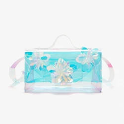 Hot Selling Fashion Clear Transparent Holographic Girls Iridescent Crossbody Handbag Purse