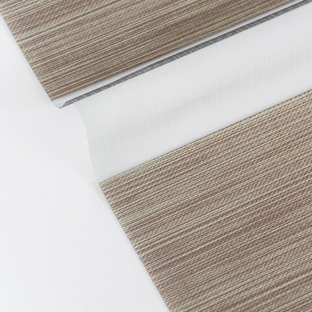 BL33 100% Polyester imitated hemp Natural Style Pleated Zebra Blinds Fabric