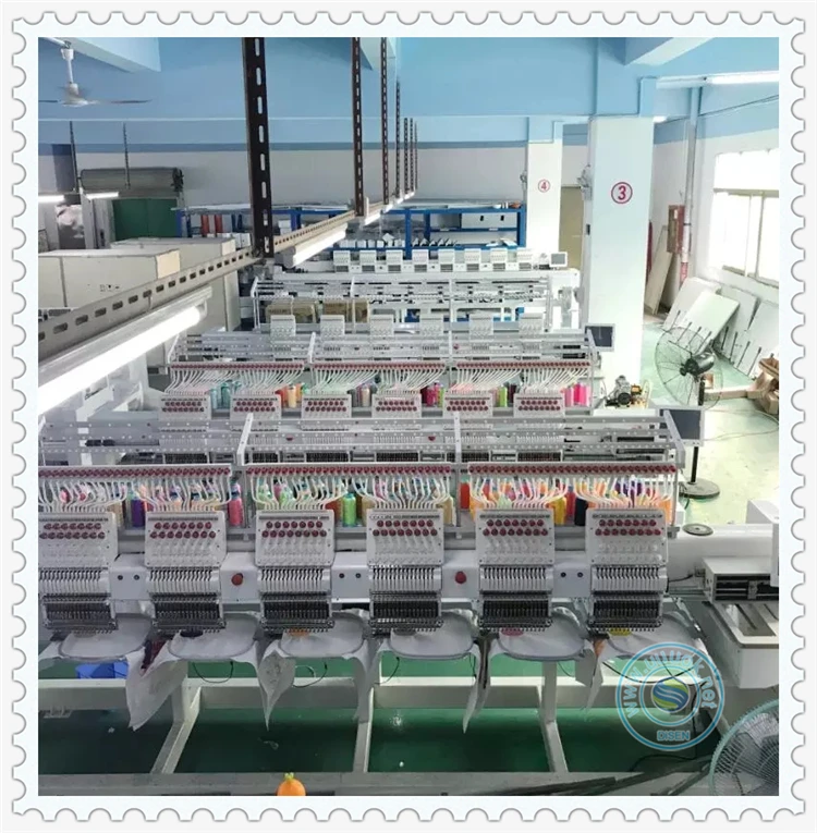 8 15 Head Computerized Embroidery Machine for Shoes T-shirt Hat Flat Embroidering