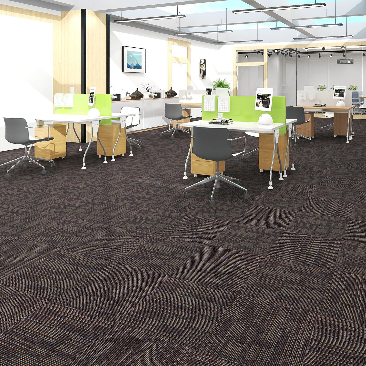 New Arrival Modern Design Soundproof Carpet Tiles Floor Modular PVC Carpet Tile 50*50