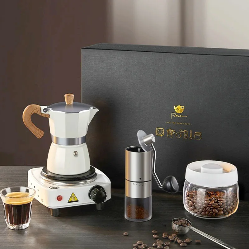 2024 Portable travel coffee bag gift outdoor camping waterproof manual drip coffee grinder pot saver filter kit tools coffee set