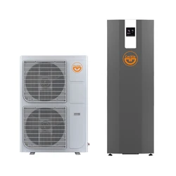 Mini split heating cooling system R32 all in one heat pump water heater complete system with water pump 200L tank heat pump