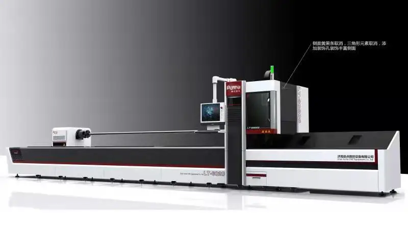 5 Axis 6kw metal tube laser bevel cutting machine with rotating head