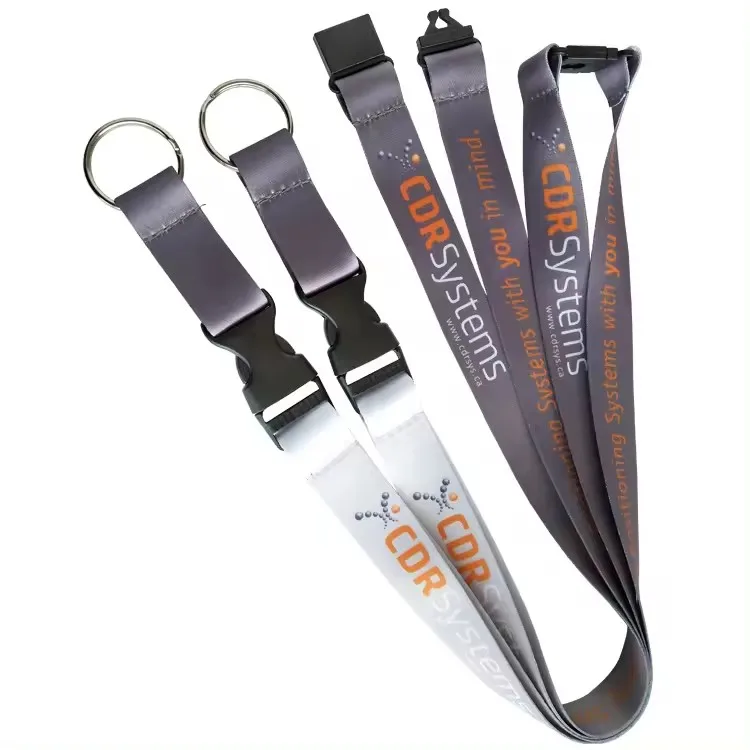 Custom lanyards high quality polyester phone printed design sublimation woven wrist lanyard with logo custom strap keychain
