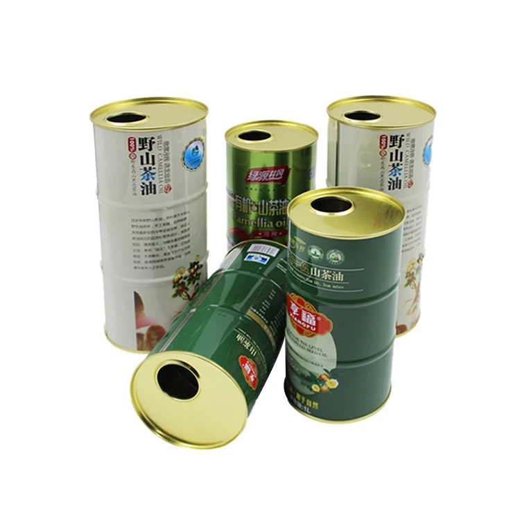Customized printing food grade tinplate metal can series 0.15L-20L edible oil metal tin can