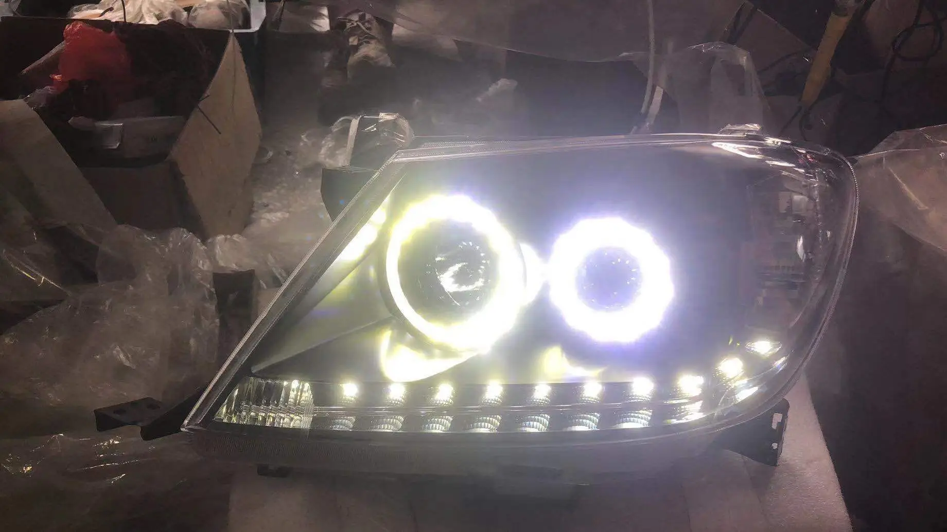Upgrade to led DRL HID xenon headlamp headlight for TOYOTA HILUX VIGO head lamp head light 2008