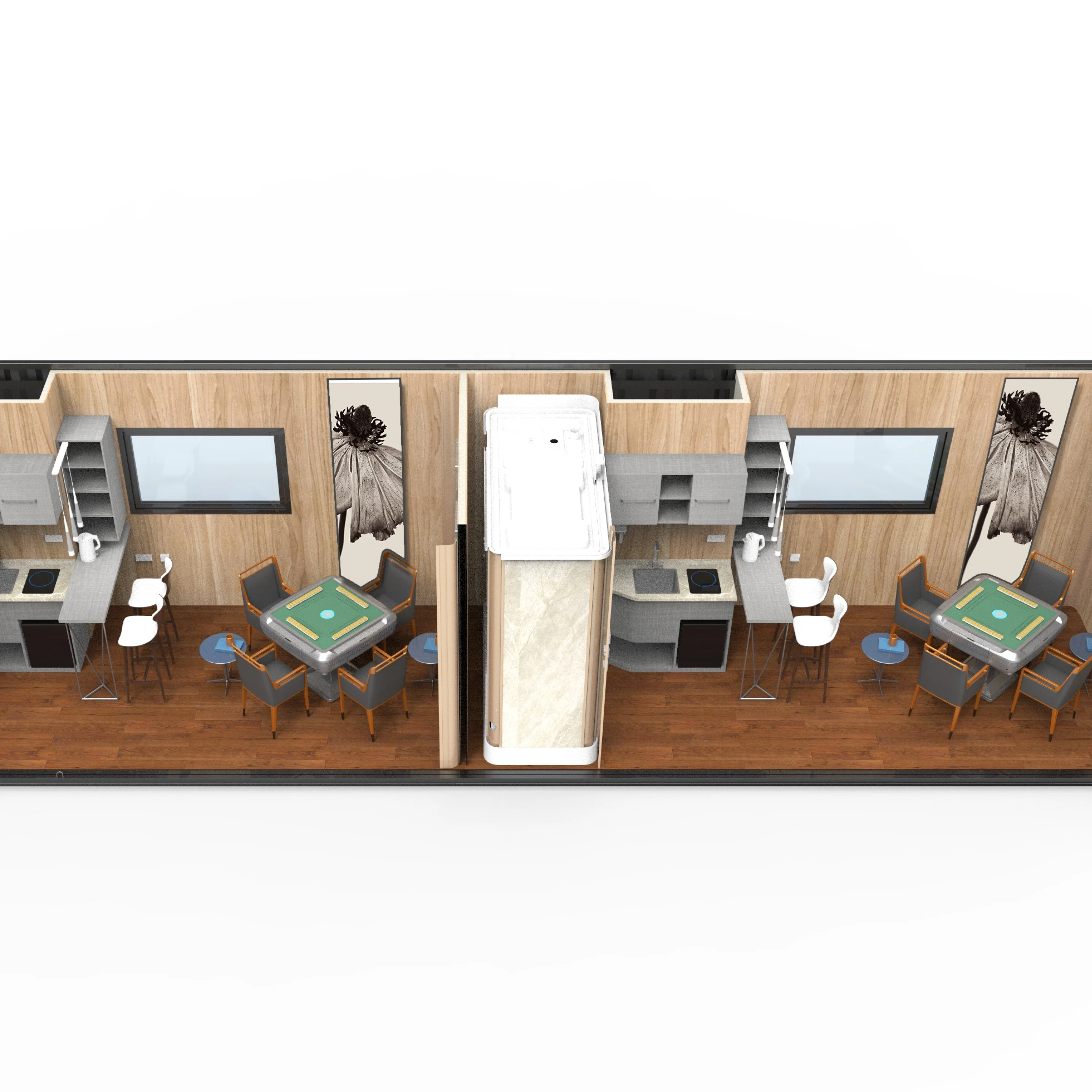 sexy movable cool conveniently mini and family style container house for sea sports outdoor party