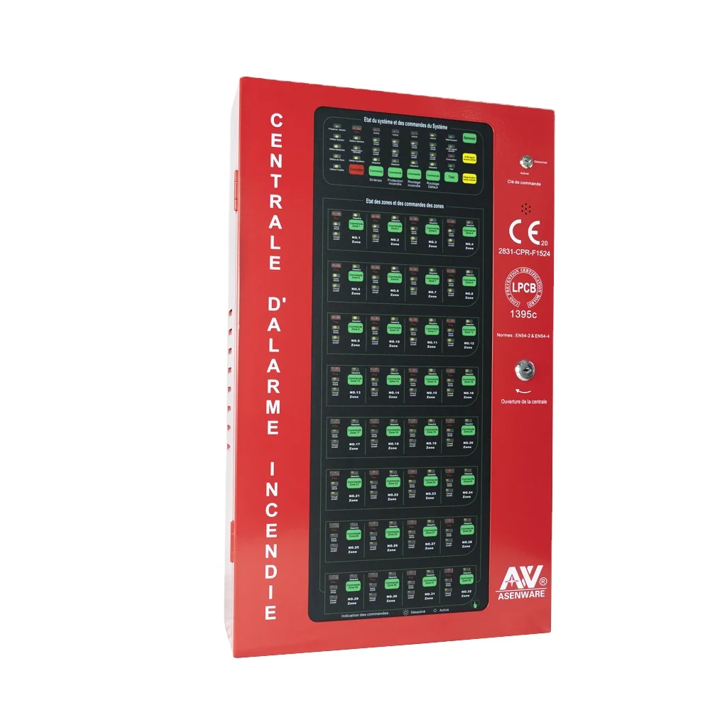 2 Wires 12 Zones Conventional Home Fire Alarm System Panel french version