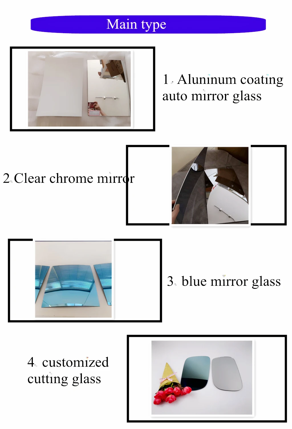 framless mirror type 