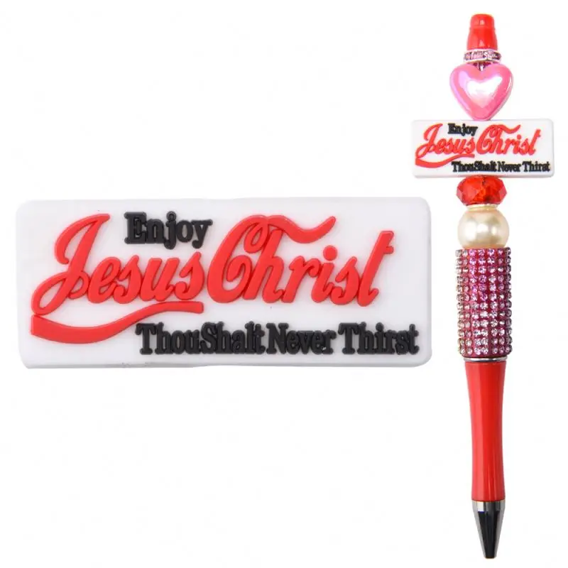 new brand minecraft focal beads football team taylor  bad bunny karol g one piece selena silicone focal beads for pen making