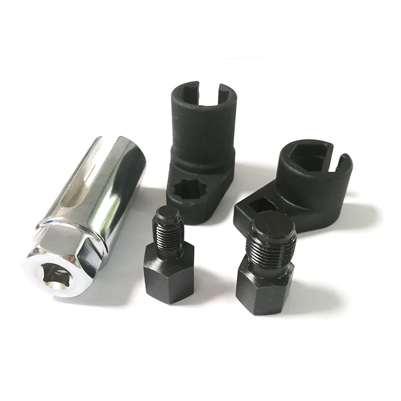 Universal 3/8 Drive Oxygen Sensor Sleeve 5 pcs Black O2 Sensor Sleeve Head Car Sensors Disassembly Tool