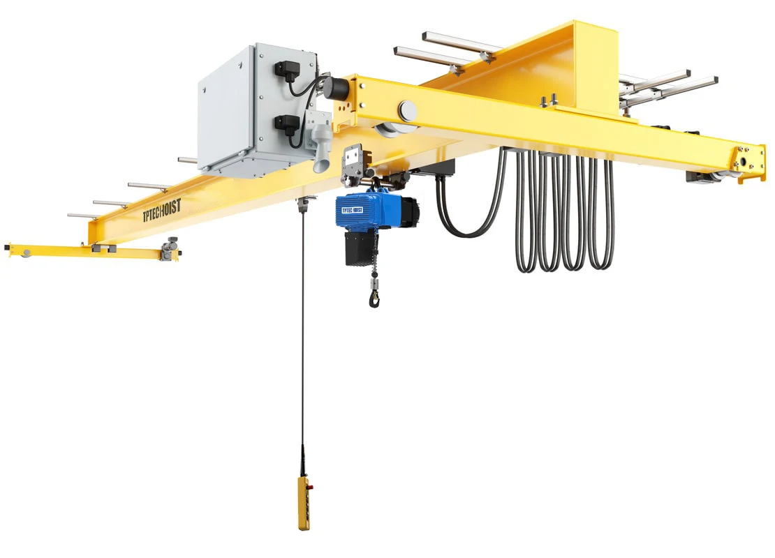 Safe reliable robust 2000 kg  electric chain hoist  smooth operation on free-standing overhead bridge processing crane 2 ton