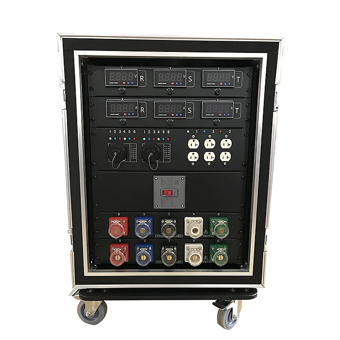 new style waterproof stage power distribution distro box equipment box light power control 380v CAMLOCK 25 channels