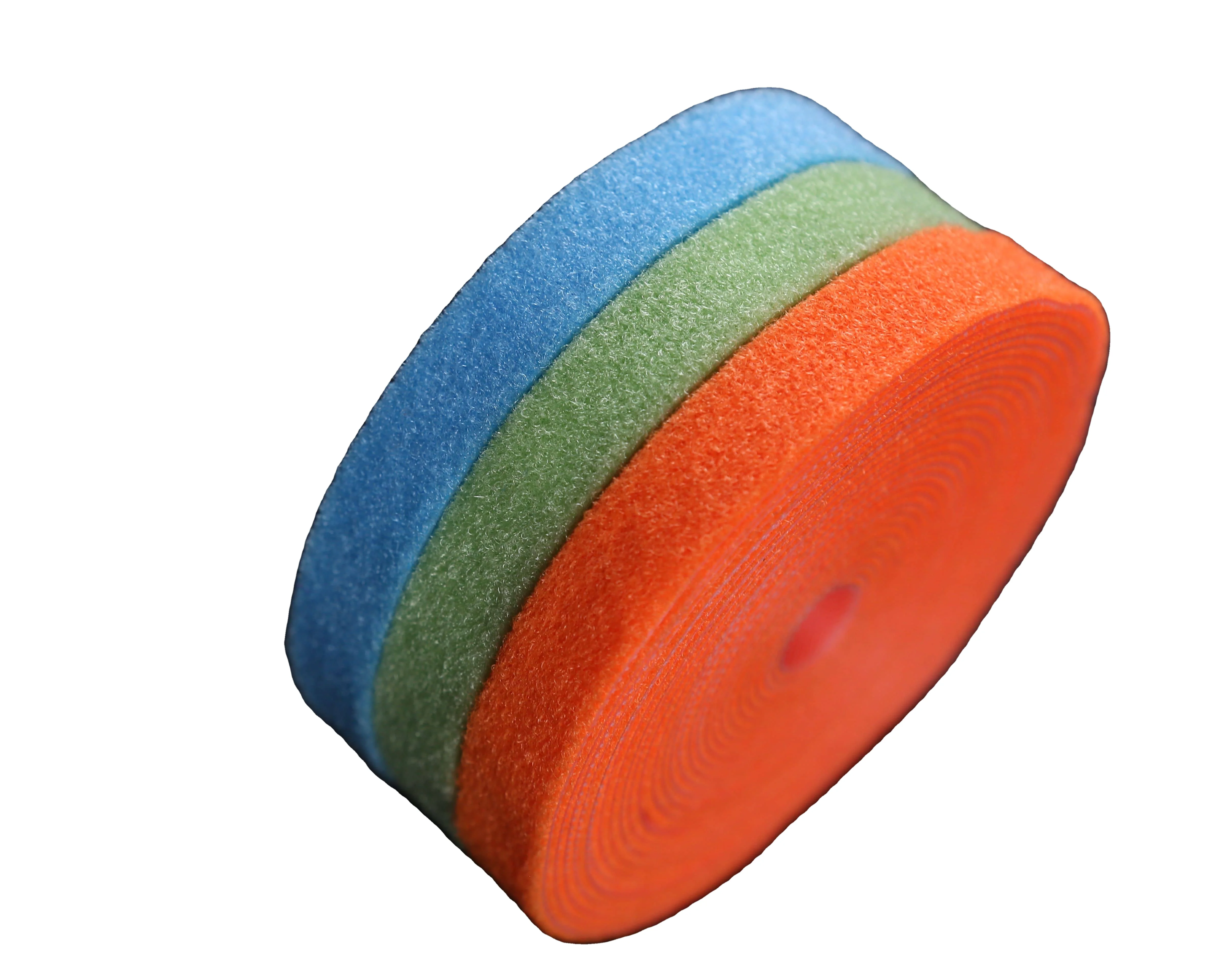 Wholesale polyester Hot Fashion Pallet Strapping Belt Custom width glitch Nylon Quiet Colorful Mix hook and loop back to back