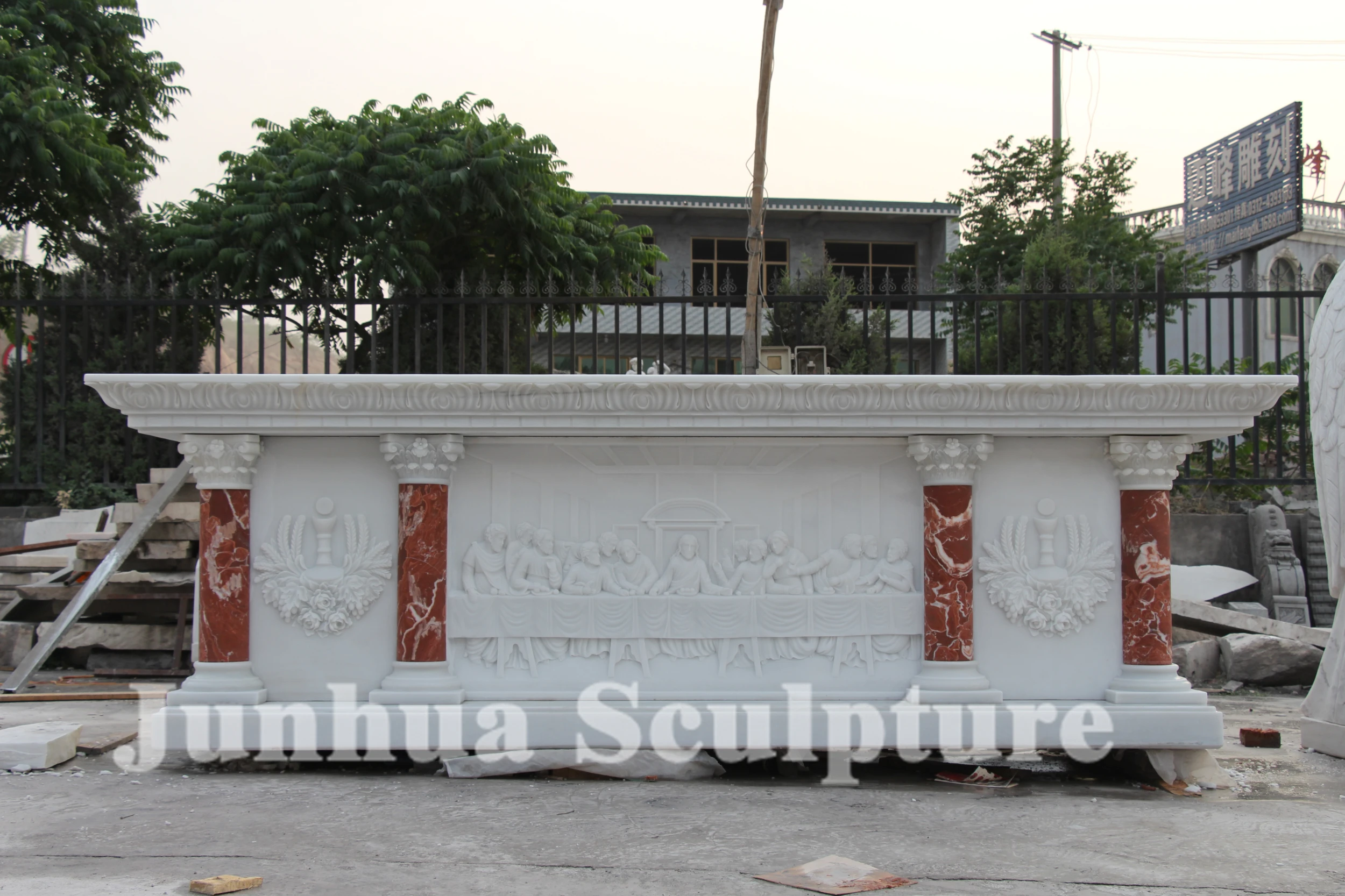 Religious Catholic Church Decor White Marble Altar Table