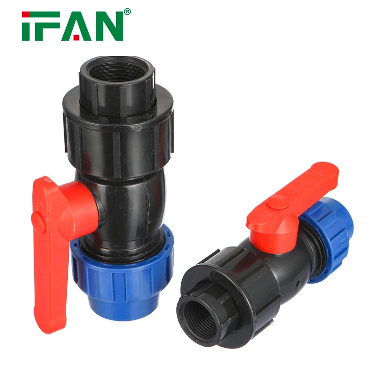 IFAN Chinese Factory Supplier ASTM D3035 High Quality HDPE PP Compression Fittings Water Supply Quick Connect Female Valve