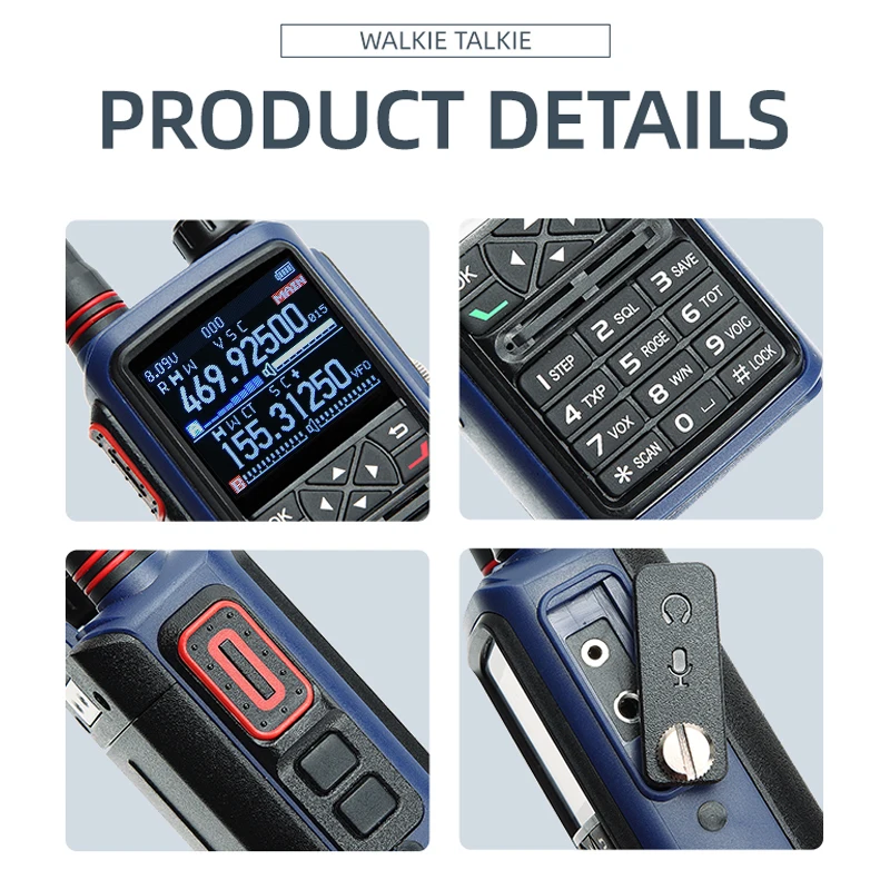 Air band radio IP67 Waterproof UHF VHF Dual Band Two Way Radio YANTON T-360UV