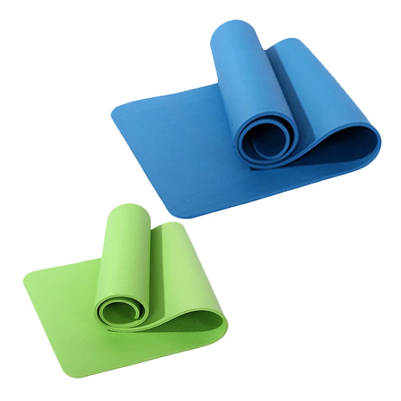 NBR Yoga Mats 10mm Thick Custom Yoga Mats Non Slip Grounding Sheet Correcteur De Posture Fitness Yoga Supplies Nylon