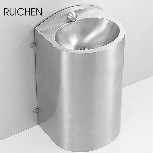 Wholesale cheap price floor standing stainless steel one-piece construction sink hand wash basin