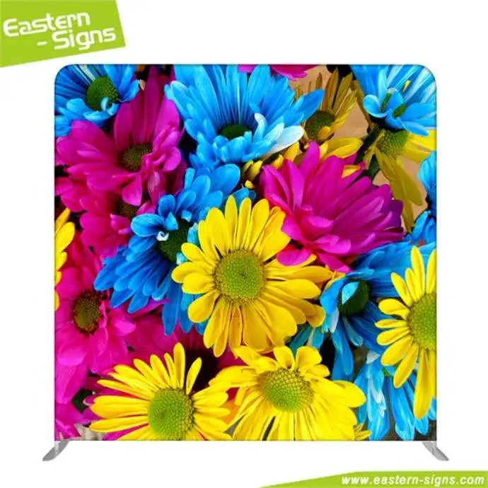 China manufacturer straight fabric full color promotion easily carry portable photo booth backdrop
