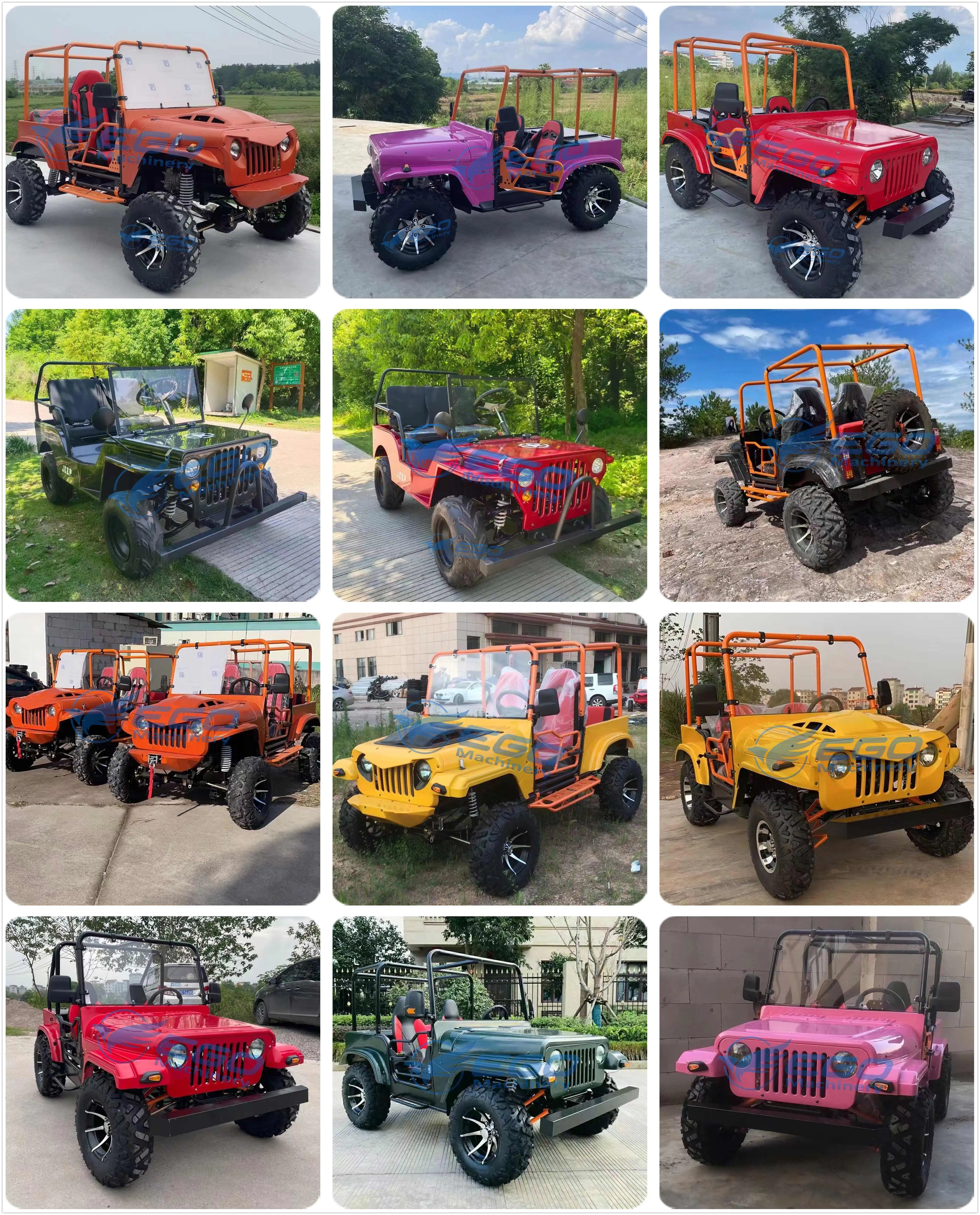 Новый вездеходный внедорожник 350 cc 4-местный UTV мини-бензиновый автомобиль вездеход