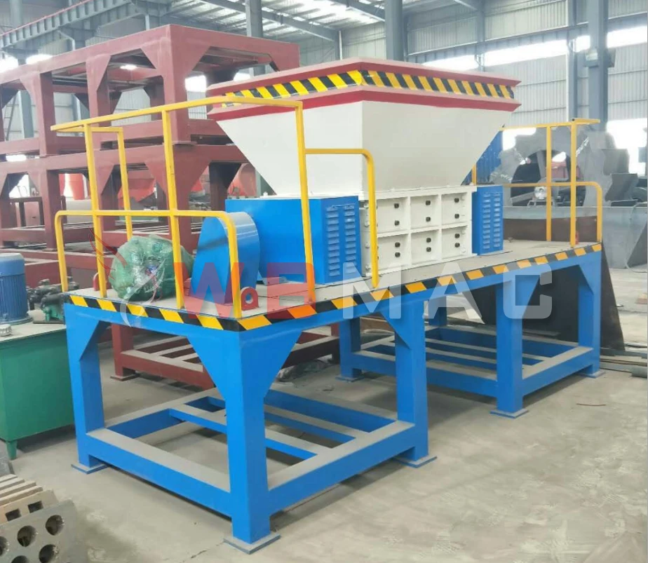 Twin shaft waste tire plastic pipe recycling shredder Multi-functional shredder for scrap iron scraps