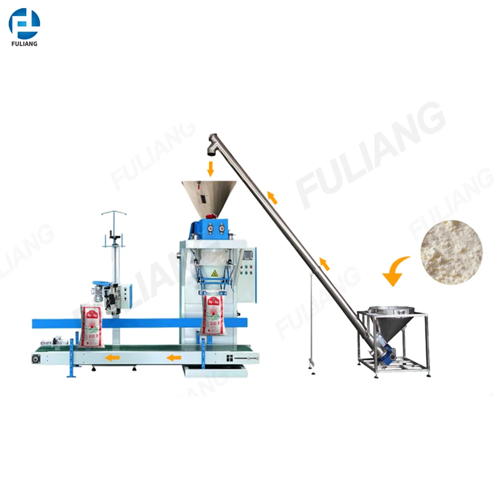 Maize Cassava Flour Potato Starch Nutrition Powder Bulk Bag Powder Bagging Machine 10kg 25kg 50kg Packing Machine