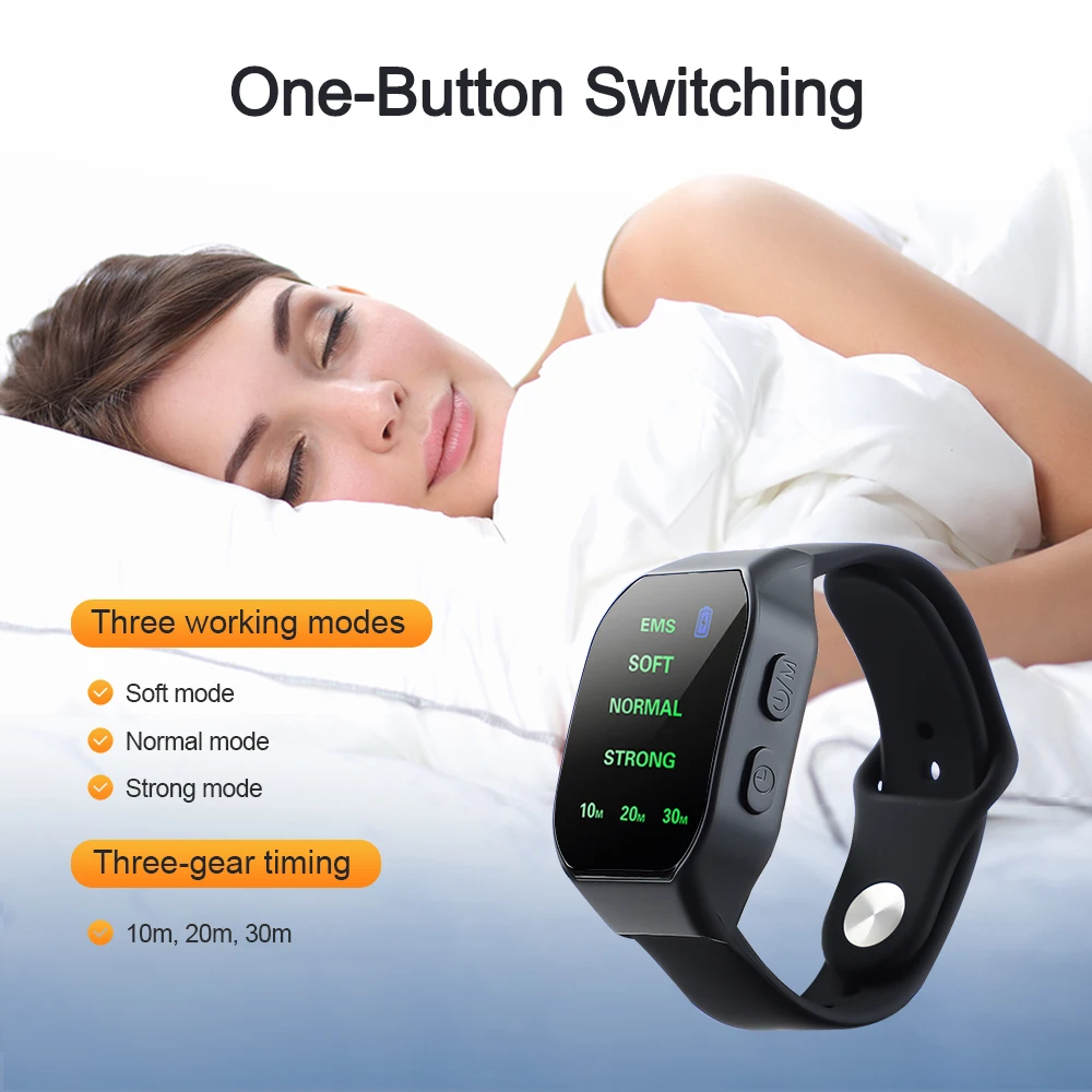Smart Micro-current Pulse Insomnia Hypnosis Device Sleeping Wristband CES Sleep Aid Watch