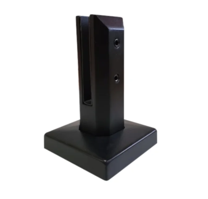 304 stainless steel square black matte glass spigot pool fence spigot clamp