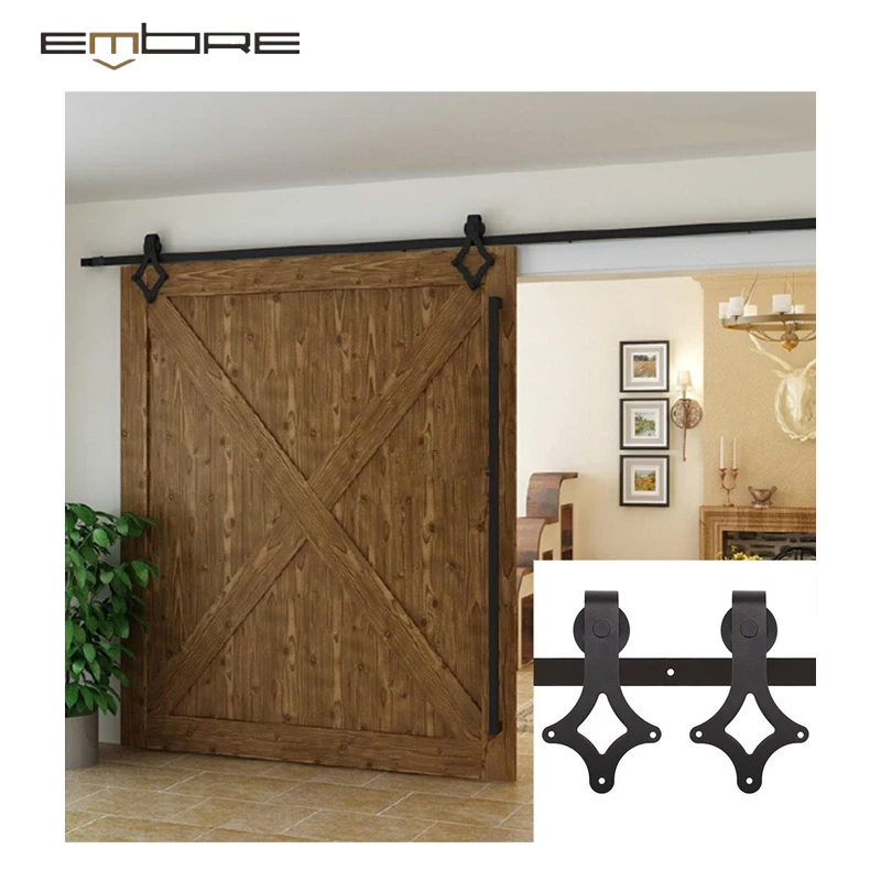 Light oak french rustic style wood door solid timber slab interior sliding wooden entrance bedroom flat panel barn doors