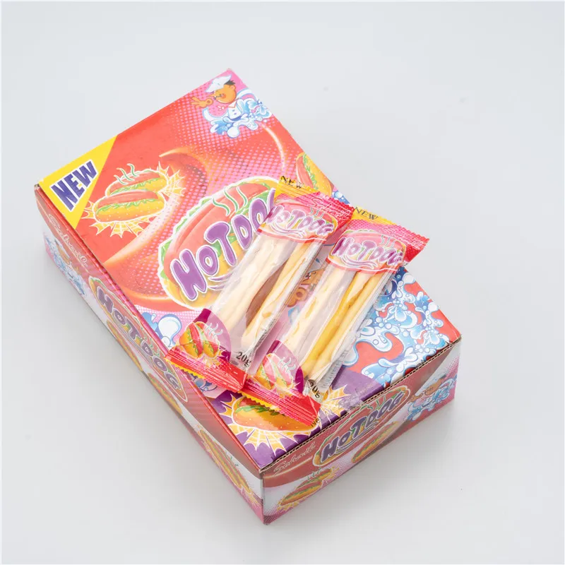 Vegan Sugar Free Halal gummy sweets Hotdog Muslim Hot Dog Candy Sweets Chew Jelly Candy Halal Confectionery Halal Vegan Friendly