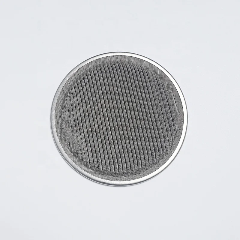 Stainless Steel Porous Metal Mesh Filter Square Hole Filter Discs Multilayer Woven Metal Filter Mesh with Aluminum Edge
