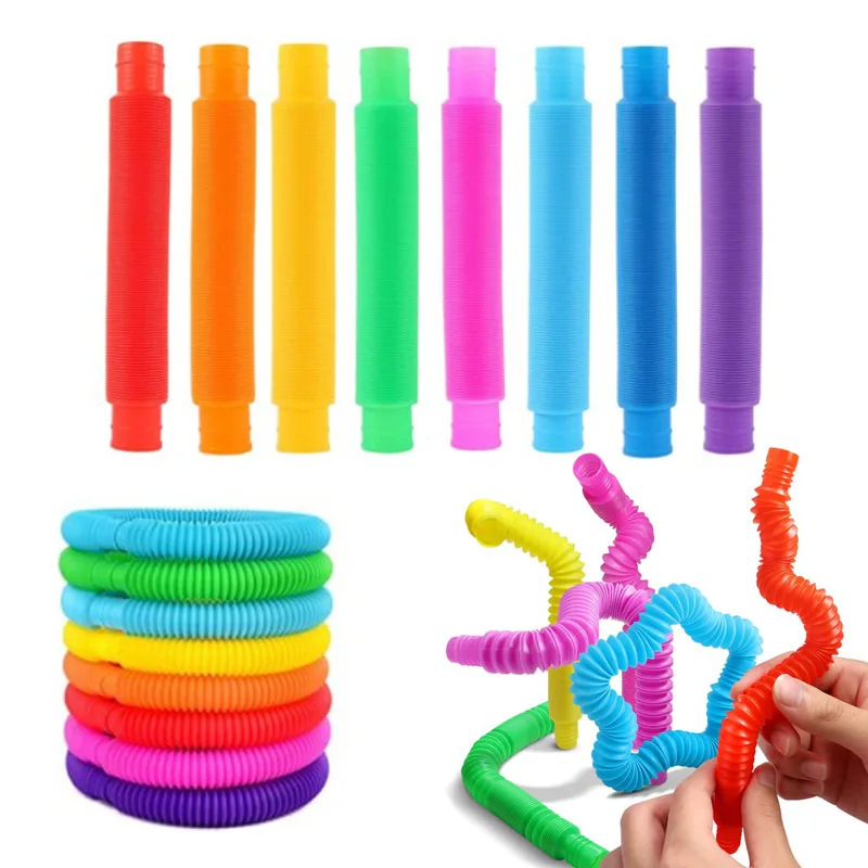Fidget and Sensory Toys for Autistic Children colorful Anti-stress Pop tube