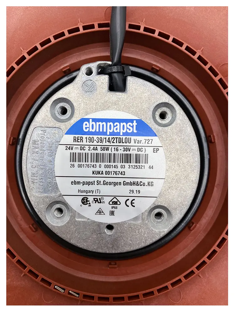 In stock KUKA industrial robot accessories 00171602 (00176743) standard cabinet cooling fan brand new and original for krc4