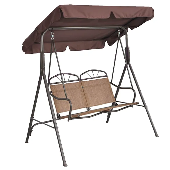 Garden yard waterproof coating swing chair rocking chair double swing chair/ Metal Swing