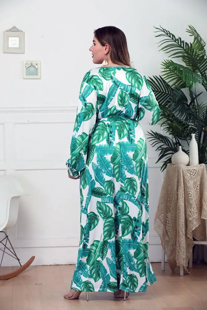 
2019 plus-size factory directly sale fashion skirt for girl chiffon Long Sleeve maxi dress bohemia dress 