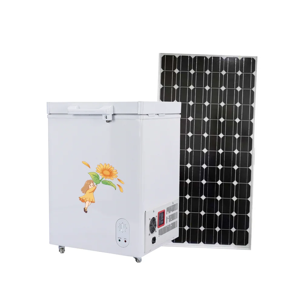 High Quality Solar Freezer 88 L single top open door multiple scenes usage brand compressor best freezing effect solar powered
