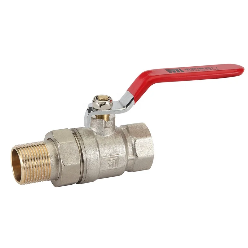T435 male and female articulation threaded brass ball valve water flow Control valve