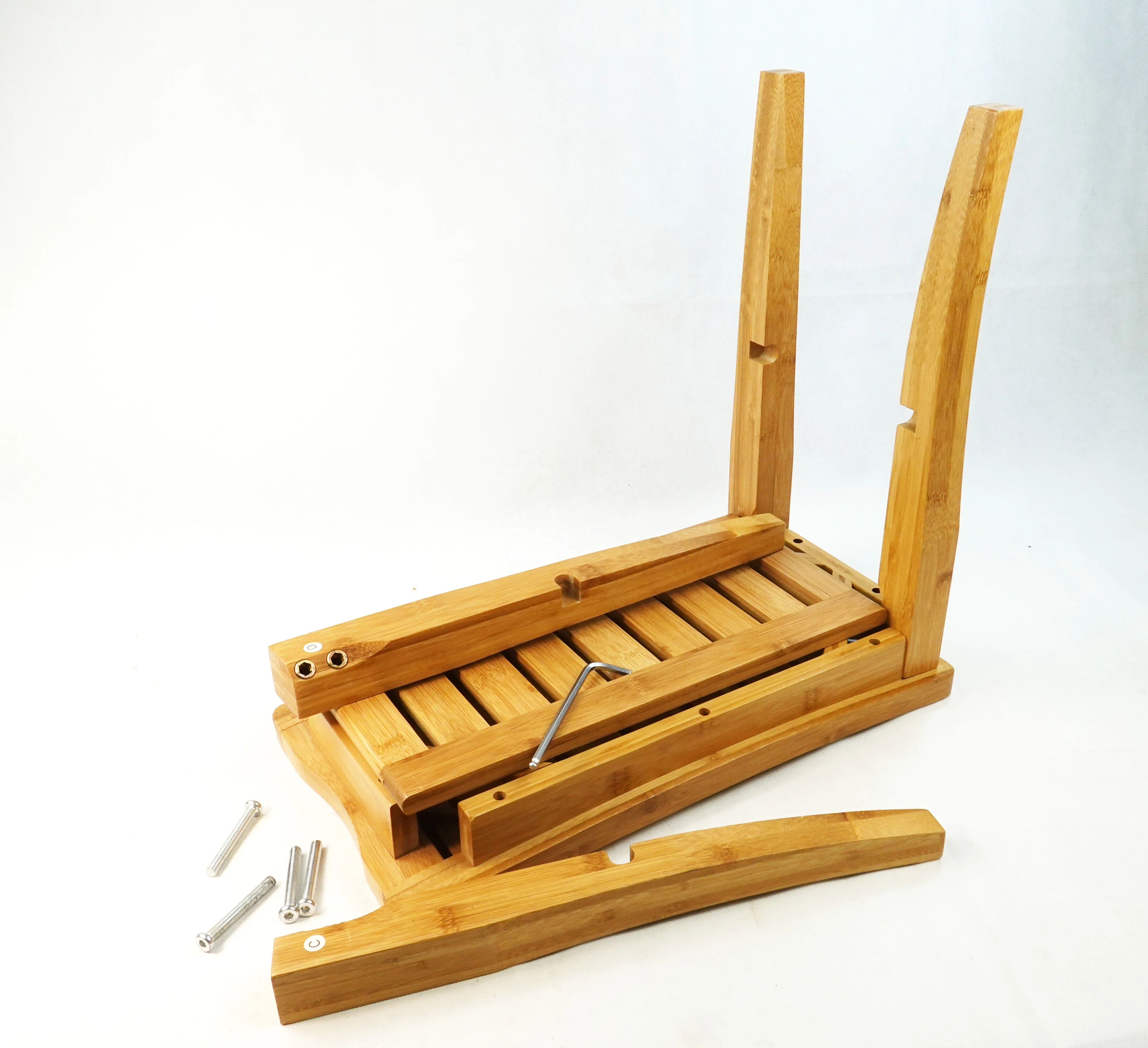 
Deluxe Bamboo Shower Seat Bench with Storage Shelf Spa Bath Stool with Storage Shelf Eco-friendly Bamboo Bathroom Chair 