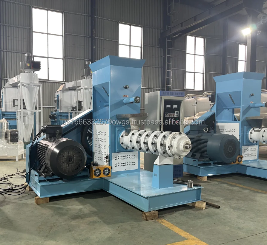 floating feed extruder pellet making machine dog cat shrimp fish feed processing machine