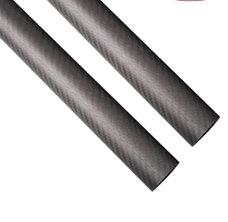 Carbon Fiber Tubes, Matt Surface 3K Roll Wrapped 100% Pure Round Carbon Tubing for Quadcopter Multicopter