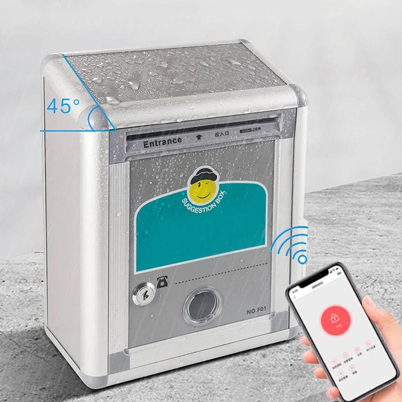 
Wholesale Aluminum Wall Mounted Outdoor Waterproof Smart Mailbox with Digital Lock APP Unlock Mail Post Box 