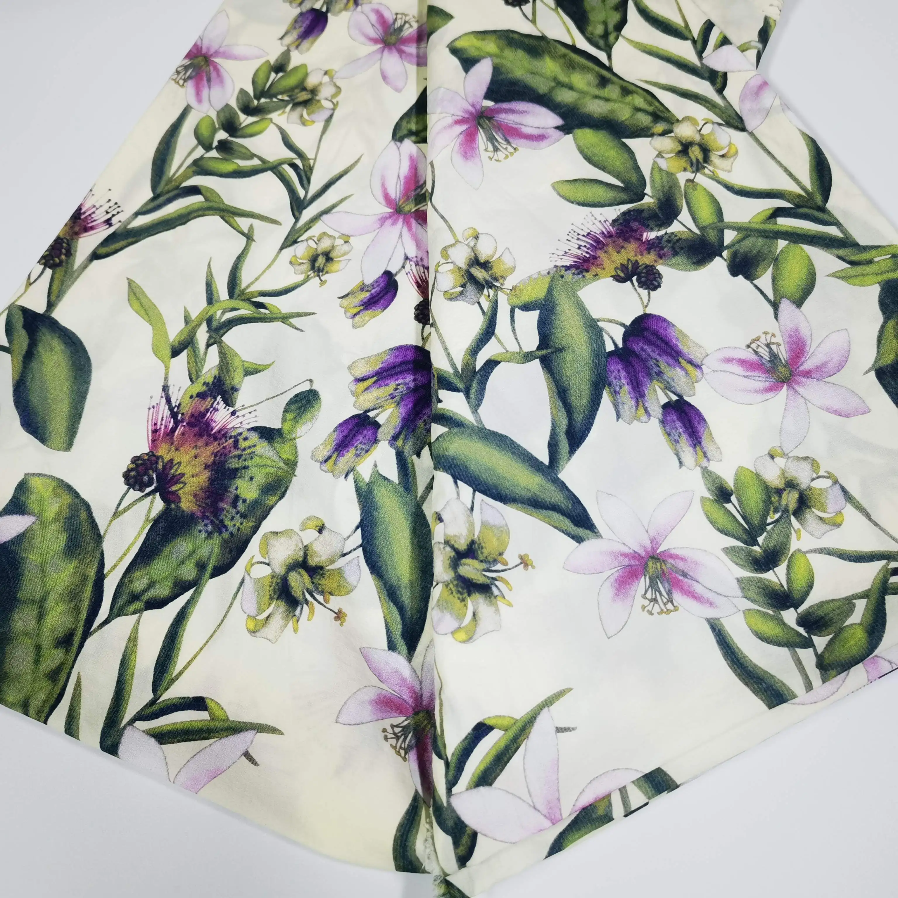 high quality stock nylon cotton spandex fabric 55% polyamide 42% cotton 3%  elastane stock printed