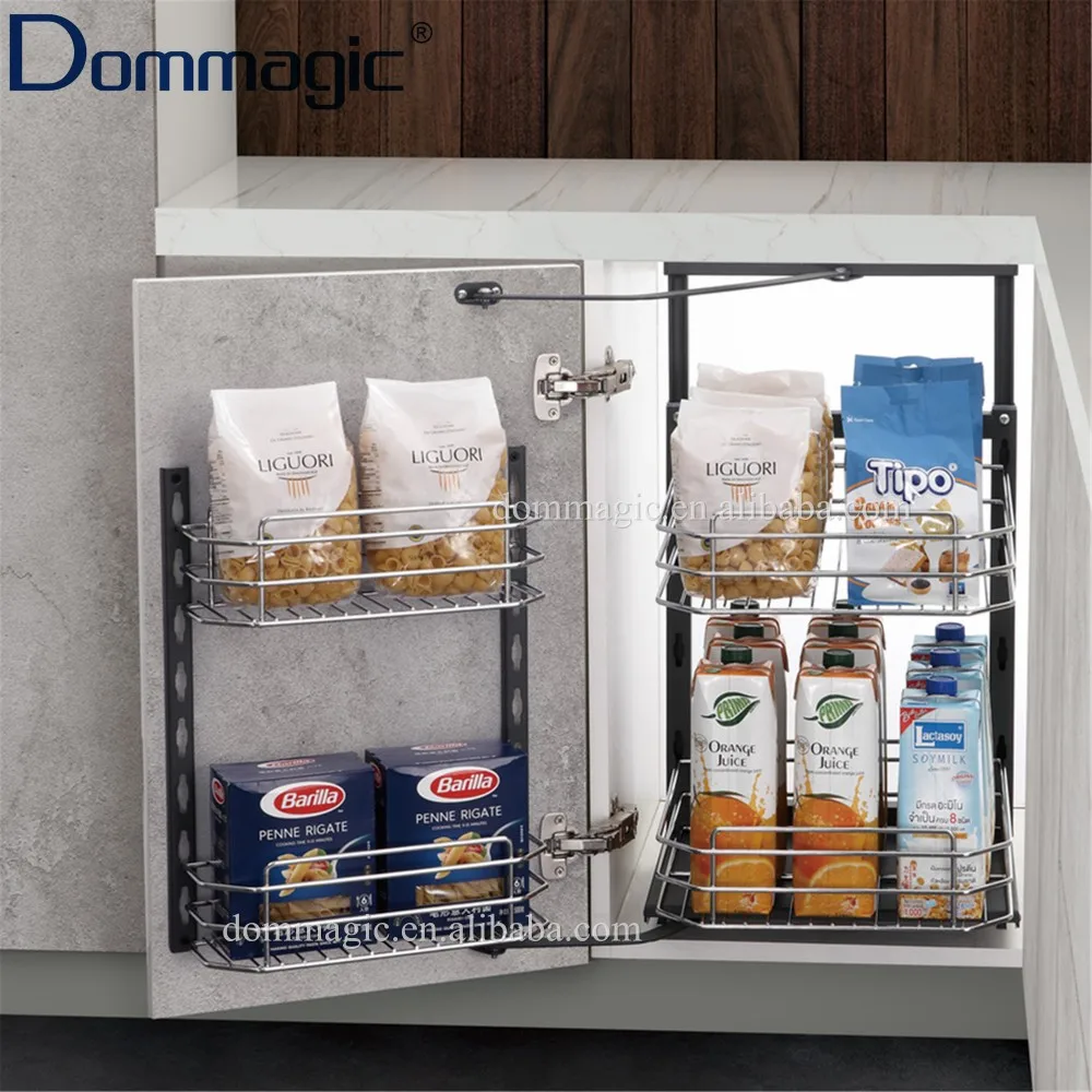 Kitchen Cabinet Baskets Base Pantry Unit with Soft-stop