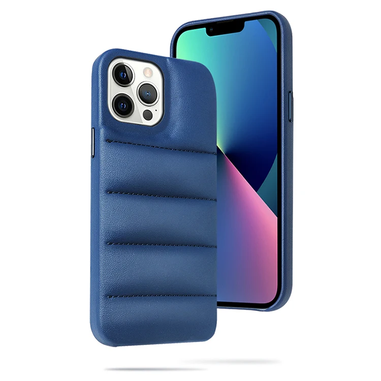 2022 New Arrival Street Fashion Edge Shockproof Slim Protective Cover Down Jacket Phone Case