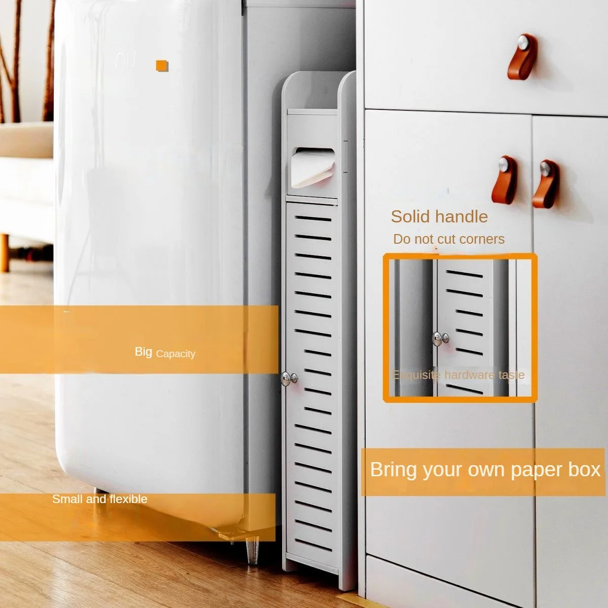 Waterproof Bathroom Toilet Corner Tissue Cabinet Storage Organizer