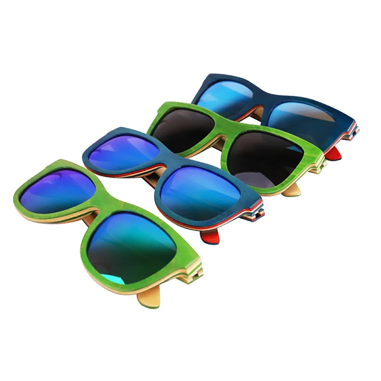 Uv400 Sun Glass Polarized Italian Design Ce Skeateboard Dropshipping Wooden Sunglass