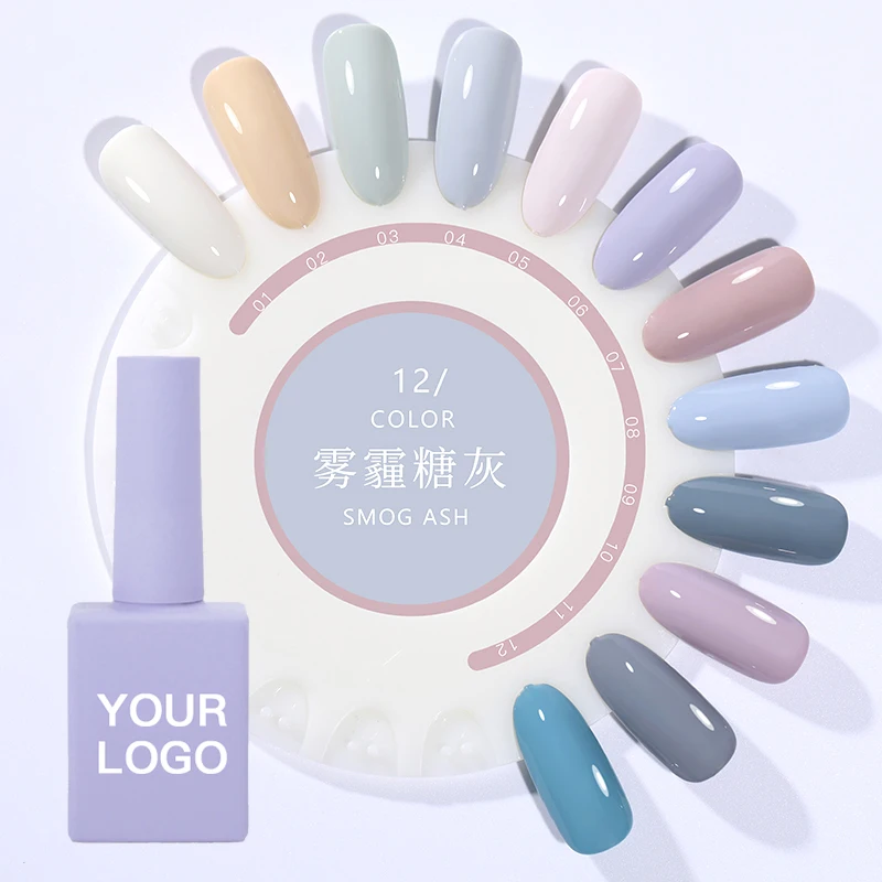 new products esmalte en gel soak off semi permanent printer uv nail color resin gel polish set custom logo